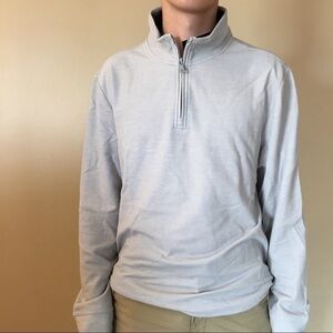 NWT men’s Club Room 1/4 zip long sleeve shirt light grey slate shade color